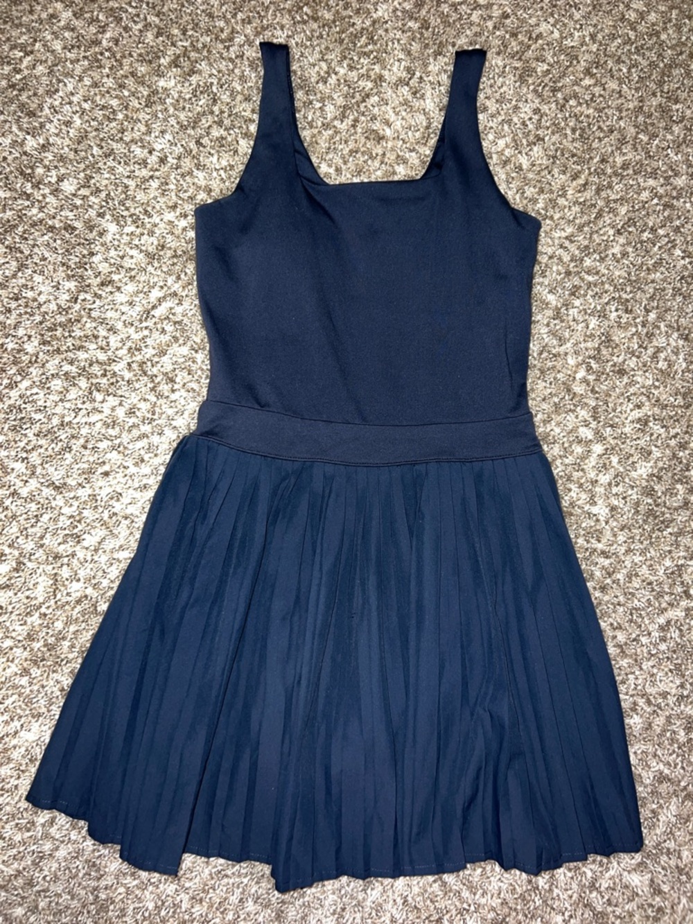 All in Motion Navy Blue Pleated Active Dress with Built in bra & shorts! Sz. XS - Picture 2 of 12